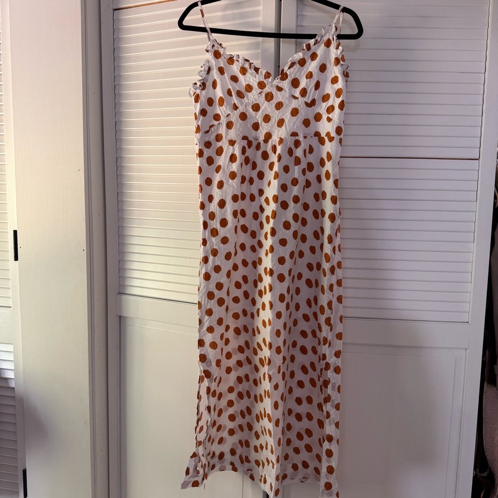 Baum und Pferdgarten White Rust Polka Dot Dress 100% Organic Cotton